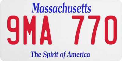 MA license plate 9MA770