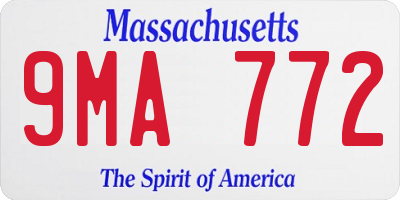 MA license plate 9MA772