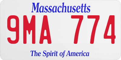 MA license plate 9MA774