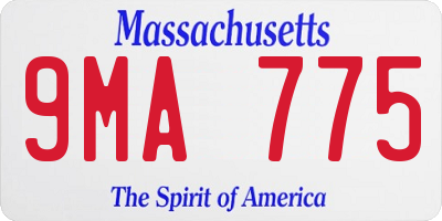 MA license plate 9MA775