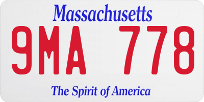MA license plate 9MA778