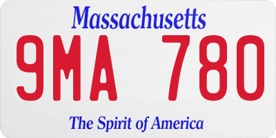 MA license plate 9MA780