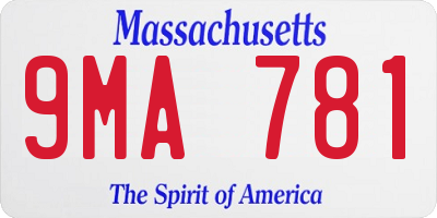MA license plate 9MA781