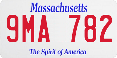 MA license plate 9MA782