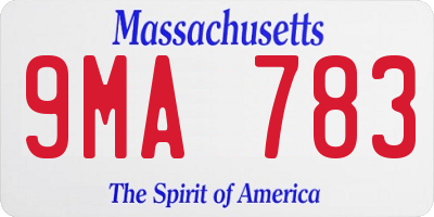 MA license plate 9MA783