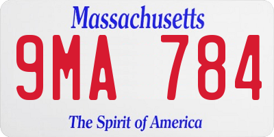 MA license plate 9MA784