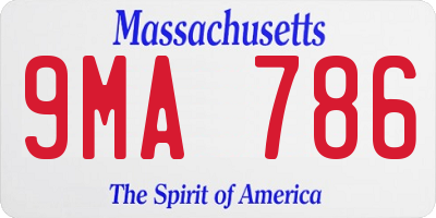 MA license plate 9MA786