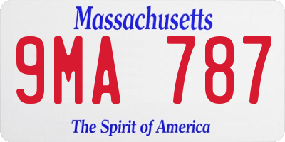 MA license plate 9MA787