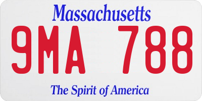 MA license plate 9MA788