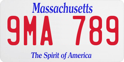 MA license plate 9MA789