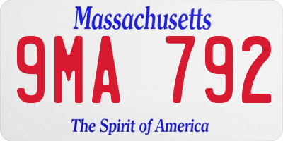 MA license plate 9MA792