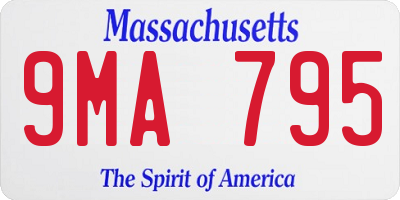 MA license plate 9MA795
