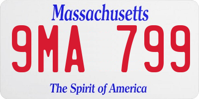 MA license plate 9MA799