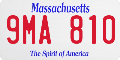 MA license plate 9MA810