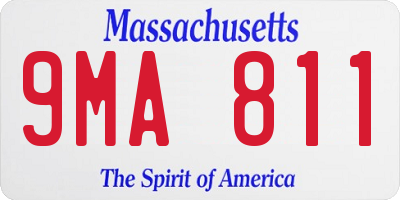 MA license plate 9MA811