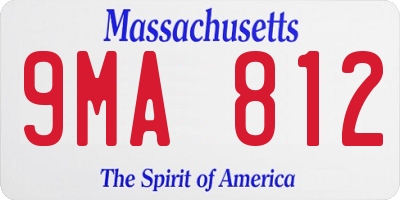 MA license plate 9MA812
