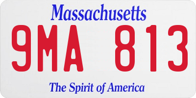 MA license plate 9MA813