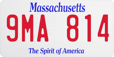 MA license plate 9MA814