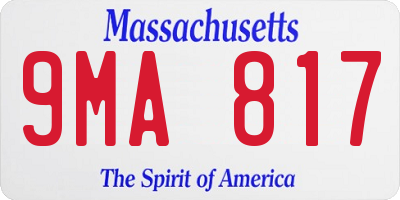 MA license plate 9MA817