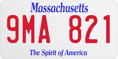MA license plate 9MA821