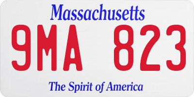MA license plate 9MA823