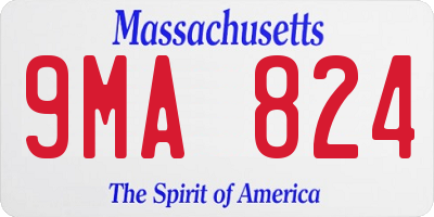 MA license plate 9MA824