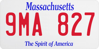 MA license plate 9MA827