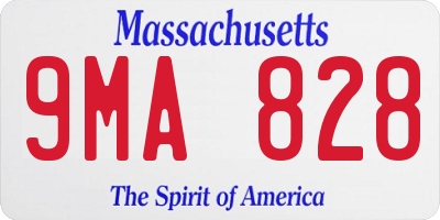 MA license plate 9MA828