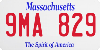 MA license plate 9MA829