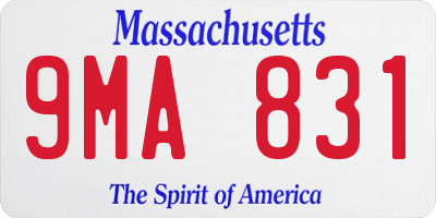 MA license plate 9MA831