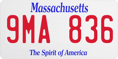 MA license plate 9MA836