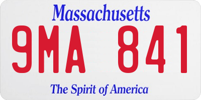 MA license plate 9MA841