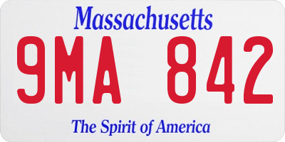 MA license plate 9MA842
