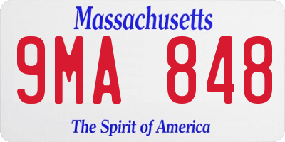 MA license plate 9MA848
