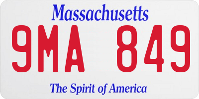 MA license plate 9MA849