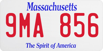 MA license plate 9MA856