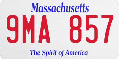 MA license plate 9MA857