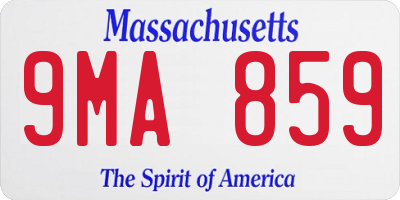 MA license plate 9MA859