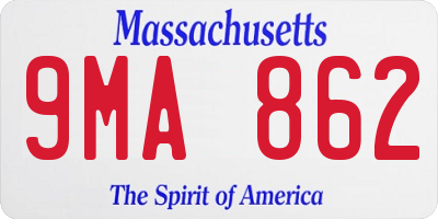 MA license plate 9MA862