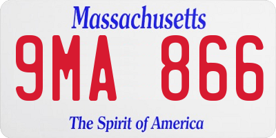 MA license plate 9MA866