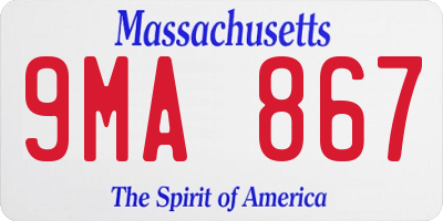 MA license plate 9MA867