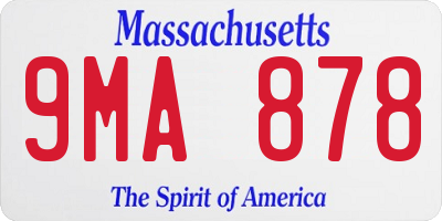 MA license plate 9MA878