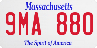 MA license plate 9MA880