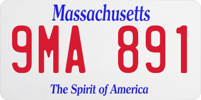 MA license plate 9MA891