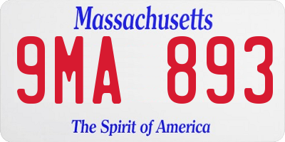 MA license plate 9MA893