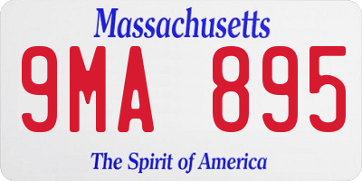MA license plate 9MA895