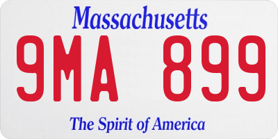 MA license plate 9MA899