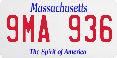 MA license plate 9MA936