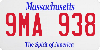 MA license plate 9MA938