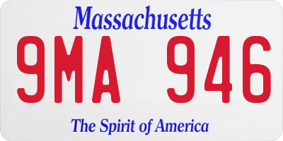 MA license plate 9MA946